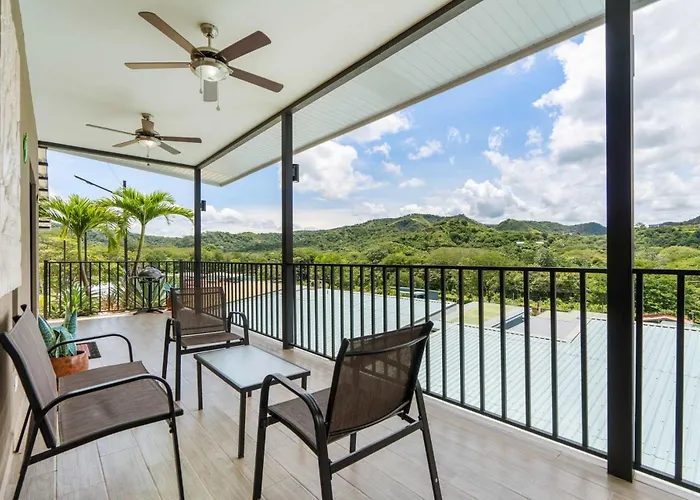 Modern With Lush Mountain Views And Spectacular Shaded Terrace In Private Gated Community * Potrero (Guanacaste)